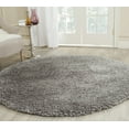 thumbnail image 3 of SAFAVIEH Popcorn Solid Polyester Shag Area Rug, Silver, 6' x 6' Round, 3 of 5