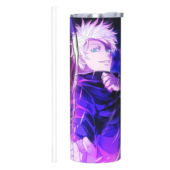 Stainless Steel 8.3in High 20oz Anime Insulated Cup,JJK JUJUTSU KAISEN Bottle Stainless Sport Outdoor Double Wall Insulated Bottles With Straw​​