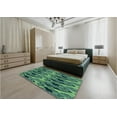 thumbnail image 4 of Ahgly Company Indoor Rectangle Patterned Emerald Green Area Rugs, 7' x 10', 4 of 6