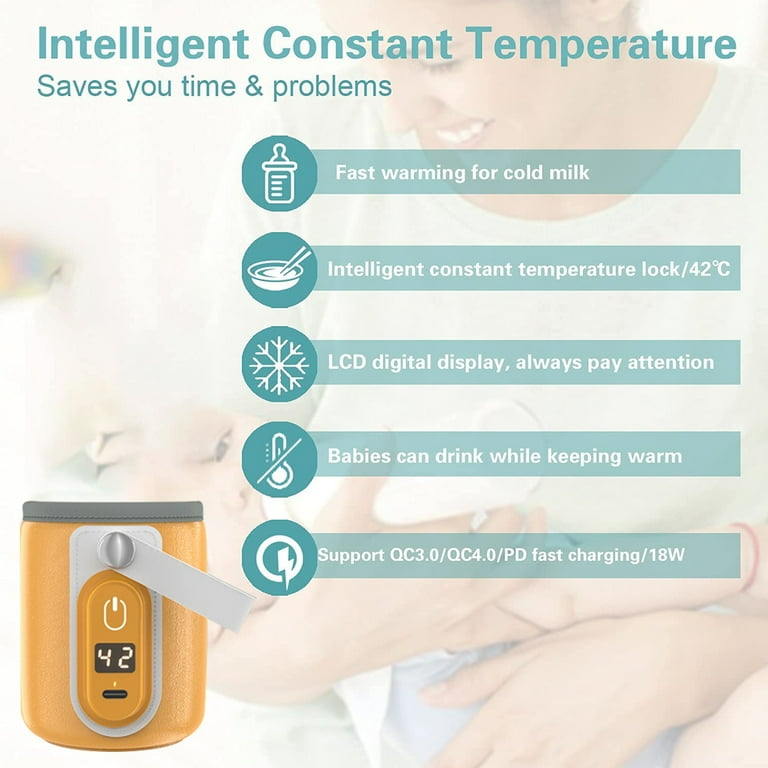 Grownsy Baby Bottle Warmer Bottle Warmer 8-in-1 Fast Baby Food Heater&bpa-free Warmer with LCD Display Accurate Temperature Control for Breastmilk