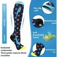 thumbnail image 3 of Socks for Women: Syphoria 20-30 mmhg Circulation knee high stockings for Sports Travel Flight Running, 6 Pairs, 3 of 3