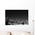 thumbnail image 1 of Brooklyn Bridge and Manhattan Wall Mural by Wallmonkeys Peel and Stick Graphic (24 in W x 16 in H) WM190787, 1 of 4