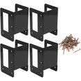 thumbnail image 3 of 4 Pieces and Pre-drilled Electrostatic Paint Coated Rustproof Log Holders, Wood Storage Shelves Outdoor Heating Cooling, 3 of 5
