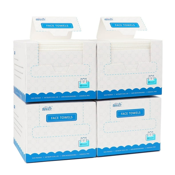 Toallitas faciales desechables HOMEXCEL, 200 unidades (4 cajas)