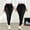 *Black, variant on ClodeEU Women's Faux Denim High Stretch Flare Pants with Faux Pockets,Loose Fit Casual Leggings Purple,Womens Plus L