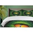 thumbnail image 4 of Ambesonne Eye Duvet Cover Sets, Vibrant Realistic Reptile, 2-King, Green Orange Grey, 4 of 6