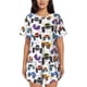 thumbnail image 1 of Balery Cartoon Monster Trucks1 Conjunto de Pijama para Mujer con Estampado, Dos Piezas de Manga Corta y Shorts, Ropa de Dormir Suave con Cuello Redondo y Bolsillos-4X-Large, 1 of 6