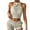 Beige, variant on Women Summer 2 Piece Outfits Crochet Hollow Out Halter Top and Shorts 2025 Beach Vacation Outfits