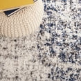 thumbnail image 6 of SAFAVIEH Jericho Laura Abstract Polyester Shag Area Rug, Ivory/Navy, 8' x 10', 6 of 8