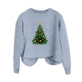 thumbnail image 4 of Christmas Sweaters for Women 2024 Women's Sweater Round Neck Long Sleeve Christmas Print Pullover Sweater, 4 of 4