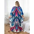 thumbnail image 3 of Plus Size Kaftan Dresses for Women Long Caftan Loungewear Maxi Beach Dress Oversized Beachwear Elegant House Wear Nightgown moomoo Dress Vacation Outfits Summer Mexico Resort Tunic Maternity Dresses, 3 of 10