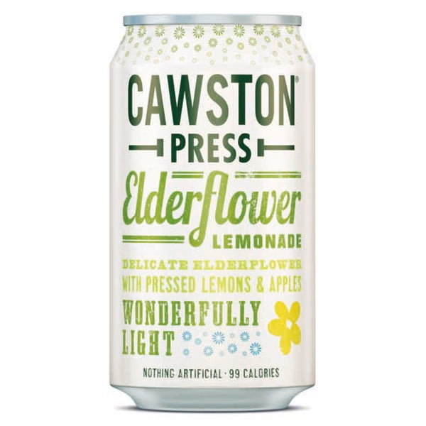 Cawston Press Sparkling Elderflower Lemonade 11.16 oz Cans Pack of 24