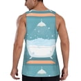 thumbnail image 3 of Gaeub Bathtub with Soap Bubbles Men's Athletic Tank Top, Workout Sleeveless Shirts, Running Tank Tops for Gym, Running, Training - Large, 3 of 9