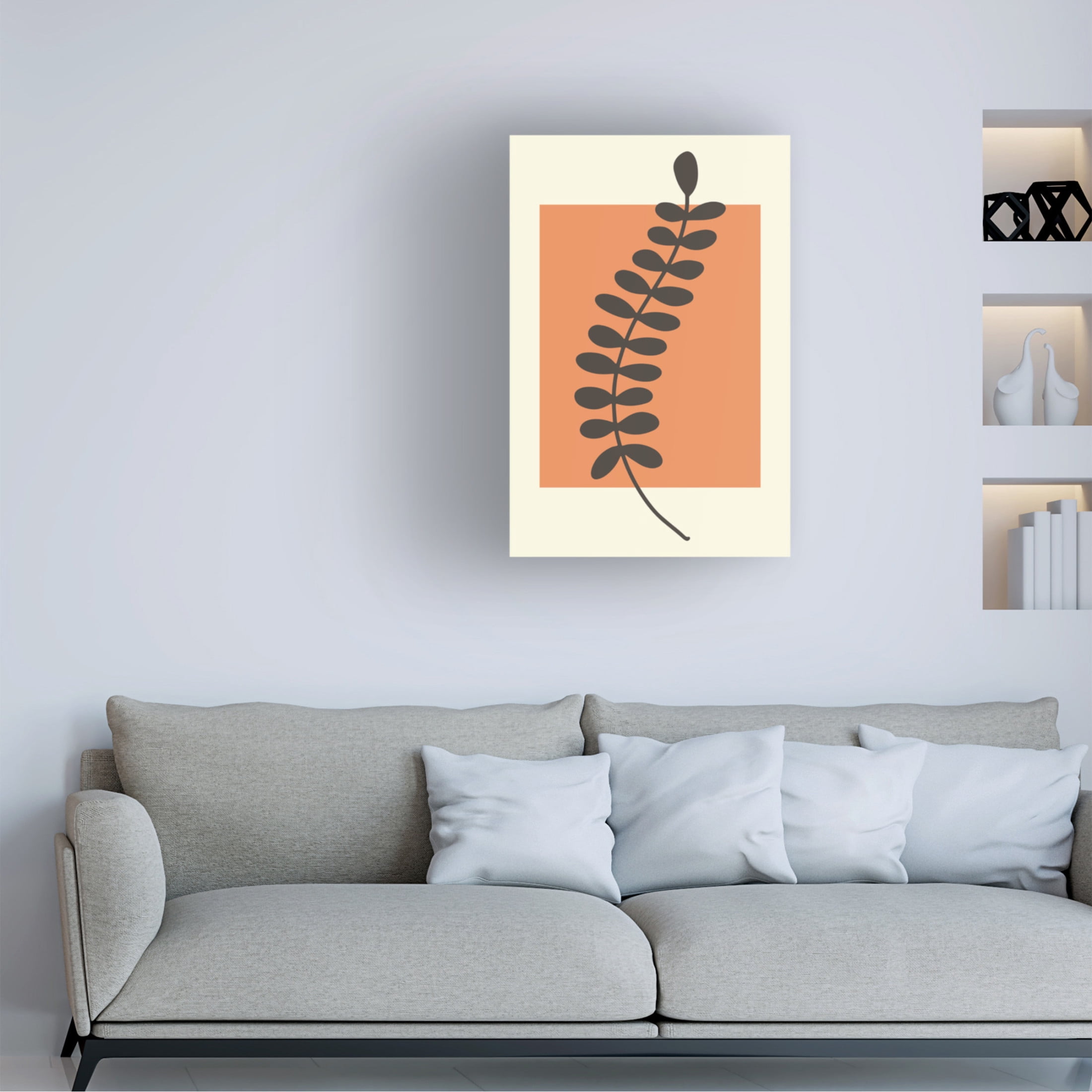 Trademark Fine Art jay stanley Abstract Minimal Plants 3 Canvas Wall Art