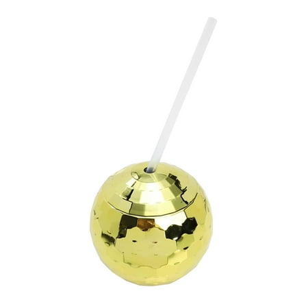 

Disco Flash Ball Cup Electroplating Ball Cup Ball Straw Plastic Water Cup Wine Glass