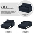 thumbnail image 4 of Harper & Bright Designs Convertible Tufted Sleeper Sofa Bed with Adjustable Backrest, Chenille Pull-Out Bed with USB Charging Ports, Loveseat with Pull Out Bed for Apartments Small Spaces, Blue, 4 of 20