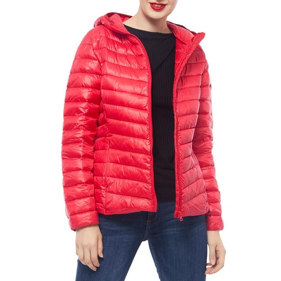 Rokka&Rolla Women's Ultra-Light REAL DOWN Jacket Packable Puffer Coat