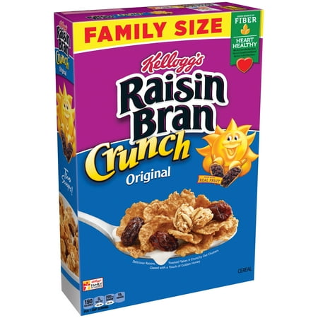 - (2 Pack) Kellogg's Raisin Bran Crunch Breakfast Cereal, 24.8 Oz