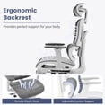 thumbnail image 4 of Yiwa High Back Mesh Desk Chair, Ergonomic Design with 3D Adjustable Armrests, Swivel Base, and Extendable Footrest, 4 of 8