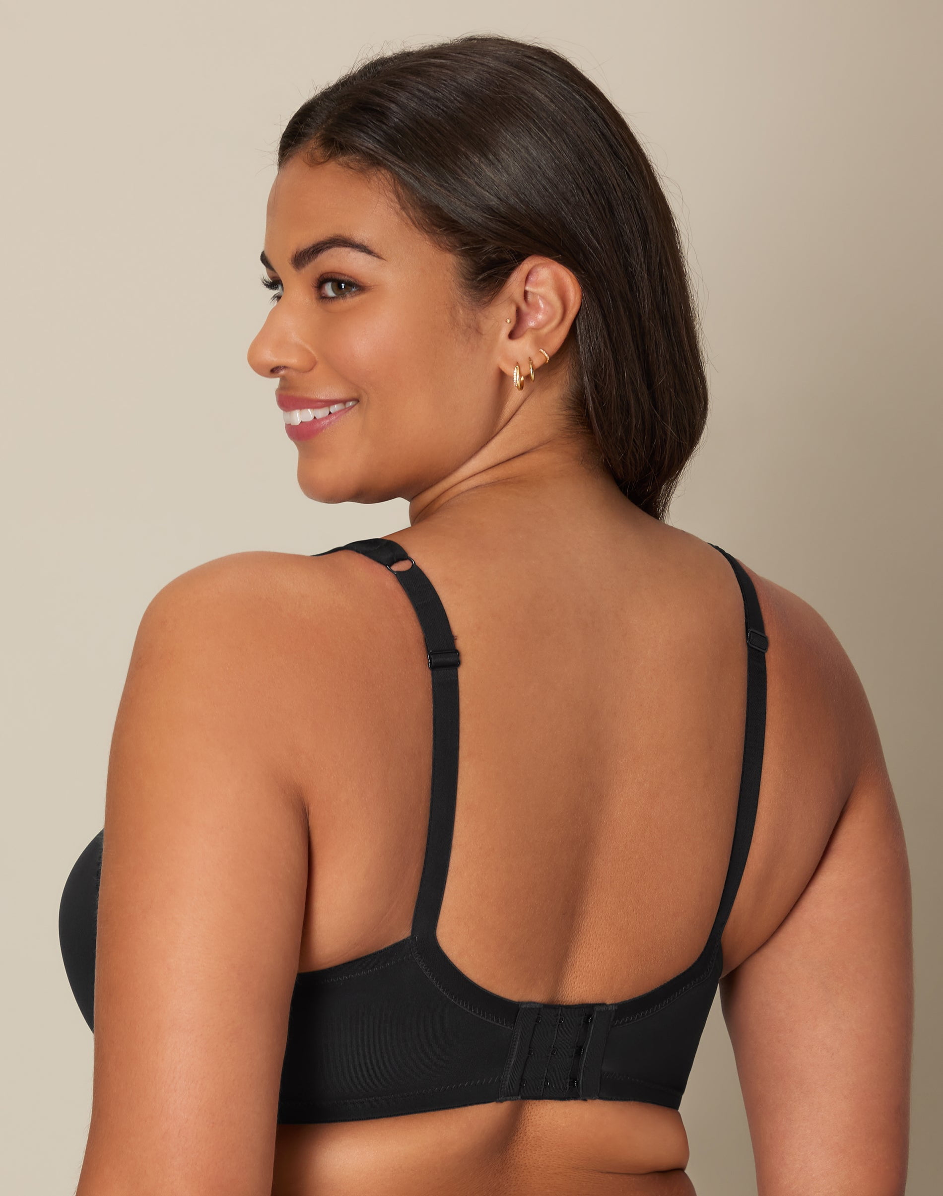 Women's Playtex US4824 Shape Lined Balconette Wirefree Bra (Black 44D)