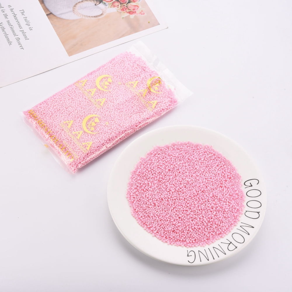 8/0 Opaque Glass Seed Beads Round Hole Frosted Colours Round Pink 3~4x2~3mm Hole: 0.8mm about 15000pcs/Pound