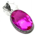 thumbnail image 2 of Natural Pink Rubillite Gemstone 925 Sterling Silver Gift Pendant 2.17", 2 of 2