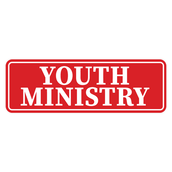 Signs ByLITA Standard Youth Ministry Sign (Red) - Large