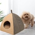 thumbnail image 4 of Maison Grotte avec Oreiller Amovible Lits pour Chats d'Intérieur, 4 of 9