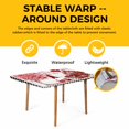 thumbnail image 4 of Red Valentine's Day Table Cloths for 6 Foot Rectangle Tables, Roses Love Heart Romantic Gnomes Wooden Patio Waterproof Elastic Fitted Tablecloths, Washable Rectangular Table Cover for Camping, 4 of 8