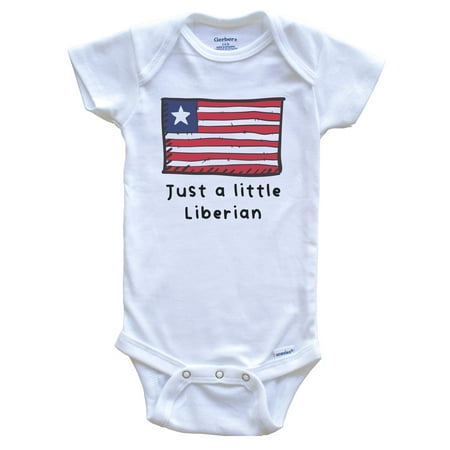 

Just A Little Liberian Funny Cute Liberia Flag Baby Bodysuit