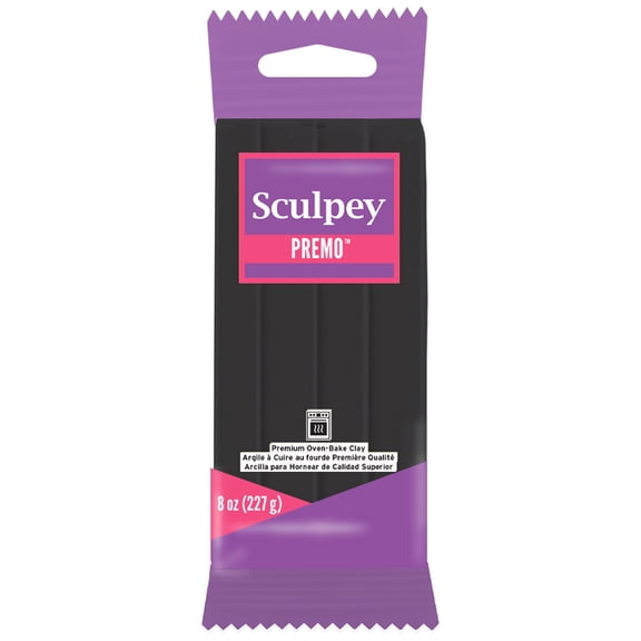 Sculpey Premo Polymer Clay 8oz-Black