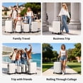 thumbnail image 2 of Zimtown Luggage Set 4 Piece Hardshell Suitcase Sets with Spinner Wheels, Lightweight Carry On & Checked Travel Luggage, 16/20/24/28 Inch White, 2 of 17