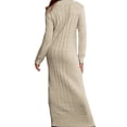 thumbnail image 5 of Frontwalk Long Sleeve Dress for Womens Winter Sweaters Pullover Dress Slim Fit Maxi Dress Clubwear Party Cocktail Dress, 5 of 6