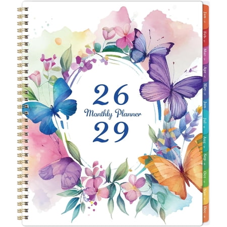 2026-2029 Monthly/Calendar Planner - 3 Year Monthly Planner 2026-2029, July 2026 - June 2029, 9" x 11", 36- Month Calendar with Colorful Tabs, Inner Pocket