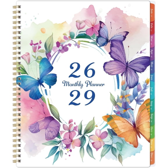 2026-2029 Monthly/Calendar Planner - 3 Year Monthly Planner 2026-2029 | July 2026 - June 2029, 9" x 11", 36- Month Calendar with Colorful Tabs, Inner Pocket