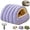Purple-Zipper, variant on 2026 Cozy Cat Cave Removable and Washable Winter Closed-Off Cat Bed Upgraded Cat Winter Bed with Soft Plush Cushion Warm Enclosed Sleeping House for Indoor Cats and Small Dogs (Green, Small)