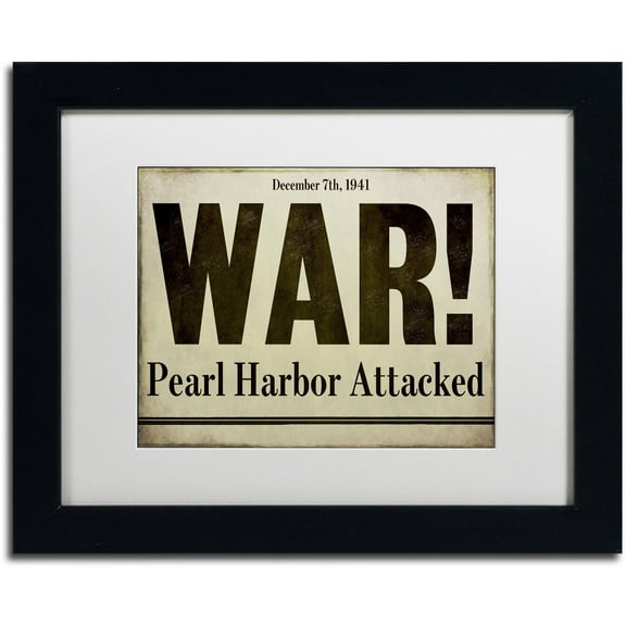 Trademark Fine Art "Pearl Harbor" Canvas Art by Color Bakery White Matte, Black Frame