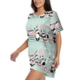 thumbnail image 2 of Lsque Cute Panda Women's Short-Sleeved Pajama Set - 2 Piece Soft and Lightweight Sleepwear Set-, 2 of 9