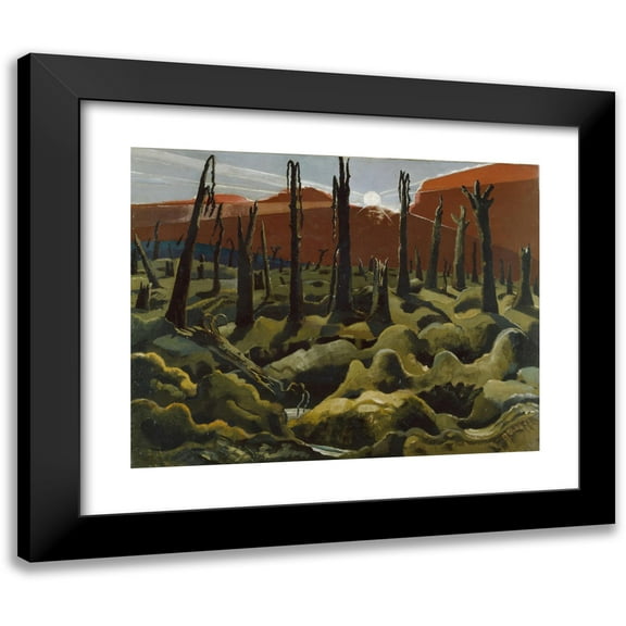 Paul Nash 14x12 Black Modern Framed Museum Art Print Titled - We Are Making a New World