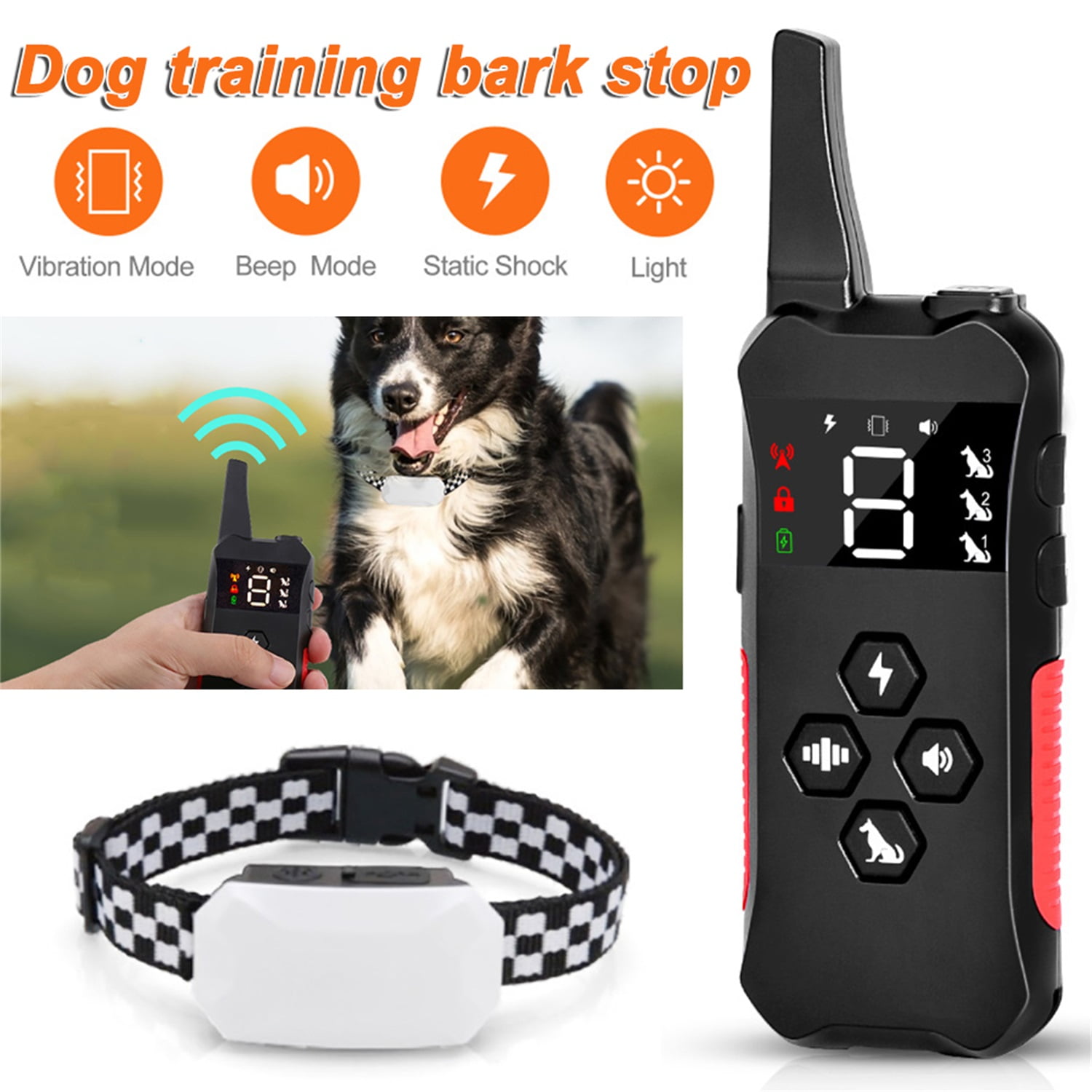 Pefilos Remote Training Collar - 500 Yard (1420 FT) Range - Collar Fits Medium or Large Dogs - Choose from Tone, Vibration, or 8 Levels of Static Stimulation for Training Off Leash Dogs, Black Pefilos Remote Training Collar - 500 Yard (1420 FT) Range - Collar Fits Medium or Large Dogs - Choose from Tone, Vibration, or 8 Levels of Static Stimulation for Training Off Leash Dogs, Black
