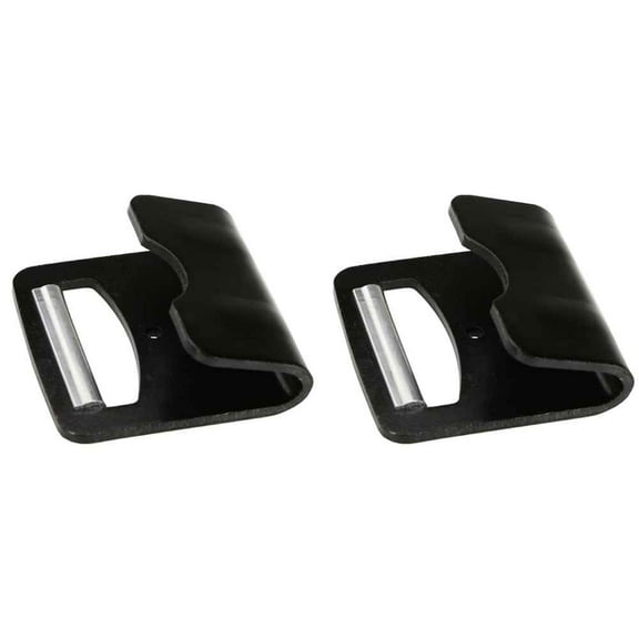 4" Black Flat Hook with Aluminum Defender - 2 Pack