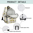 thumbnail image 4 of Excavator and Star White Pattern Cute School Backpack Bag for School with Padded Back and Adjustable Shoulder Straps 15.25"x11.5"x5.25", 4 of 5