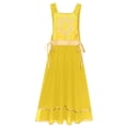 thumbnail image 6 of Zaldita Womens Metallic Patchwork Worship Praise Dance Tunic with Lace-up Side Slits Yellow S, 6 of 7