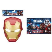 Risk: Captain America: Civil War Edition Game with Marvel Captain America: Civil War Iron Man Mask