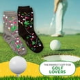 thumbnail image 2 of Foozys Womens Crew Socks | Fun Cool Sports Themed Fashion Novelty Socks | 2 Pair (Golf), 2 of 5