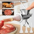 thumbnail image 7 of Manual Meat Grinder #10 - 3-in-1 Sausage Stuffer & Mincer for Home Use, Effortless Hand Crank for All Meats, Silver, 7 of 7