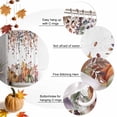 thumbnail image 5 of Shower Curtain 72"W x 78"L Fall Leaves Thanksgiving Watercolor Pumpkins Fabric Shower Curtains Set with Hooks Water Repellent Bathroom Curtains Machine Washable Bathroom Accessories, 5 of 6