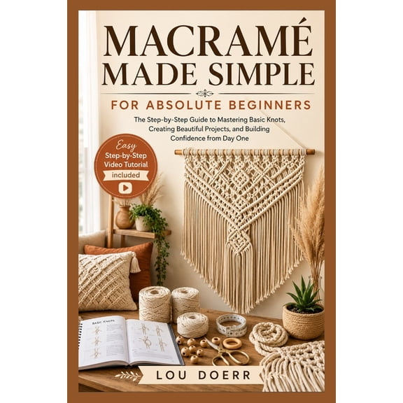 Macramé Made Simple for Absolute Beginners: The Step-by-Step Guide to Mastering Basic Knots, Creating Beautiful Projects, (Paperback)