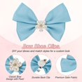 thumbnail image 2 of 2-Pack Bow Shoe Clips, Satin Elegant Detachable Buckle Bridal Heels Accessories with Pearl Rhinestone for Wedding, 2 of 5