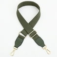 thumbnail image 3 of Wide Shoulder Strap with Metal Swivel Hooks Handle for Handbag Canvas Bag green, 3 of 6